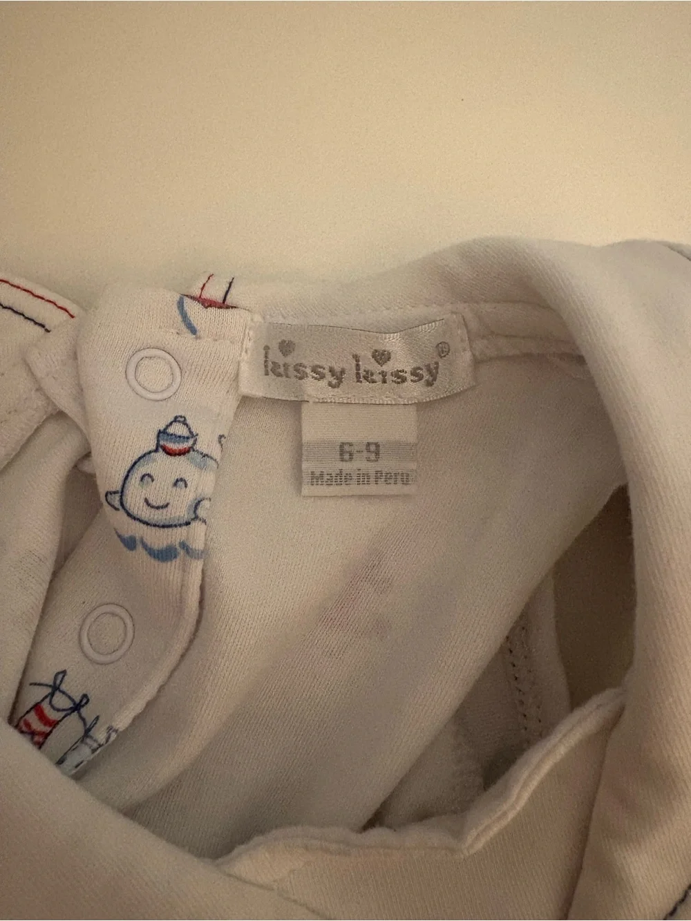 Kissy Kissy White Nautical Print Baby Dress & Bloomer Set